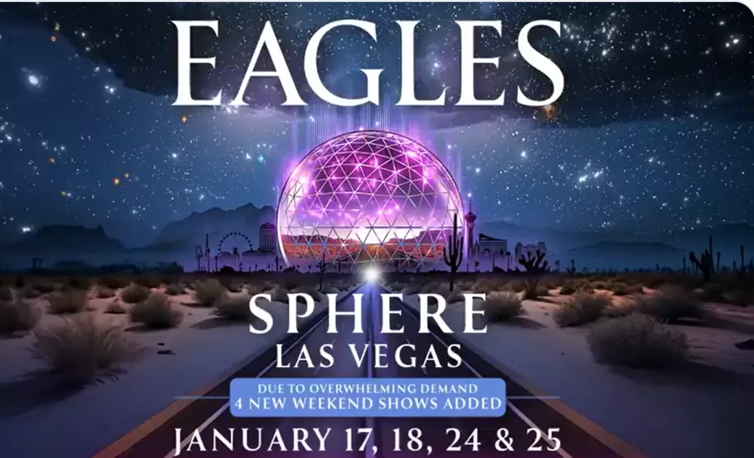 The Eagles : nouveaux concerts dans la Sphere de Las Vegas